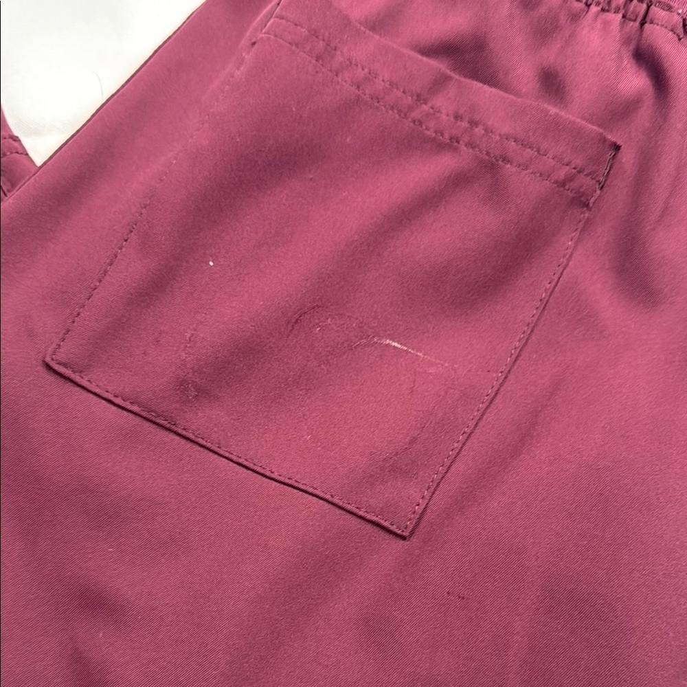 Red Tapered Joggers with Adjustable Waist - Picture 5 of 8